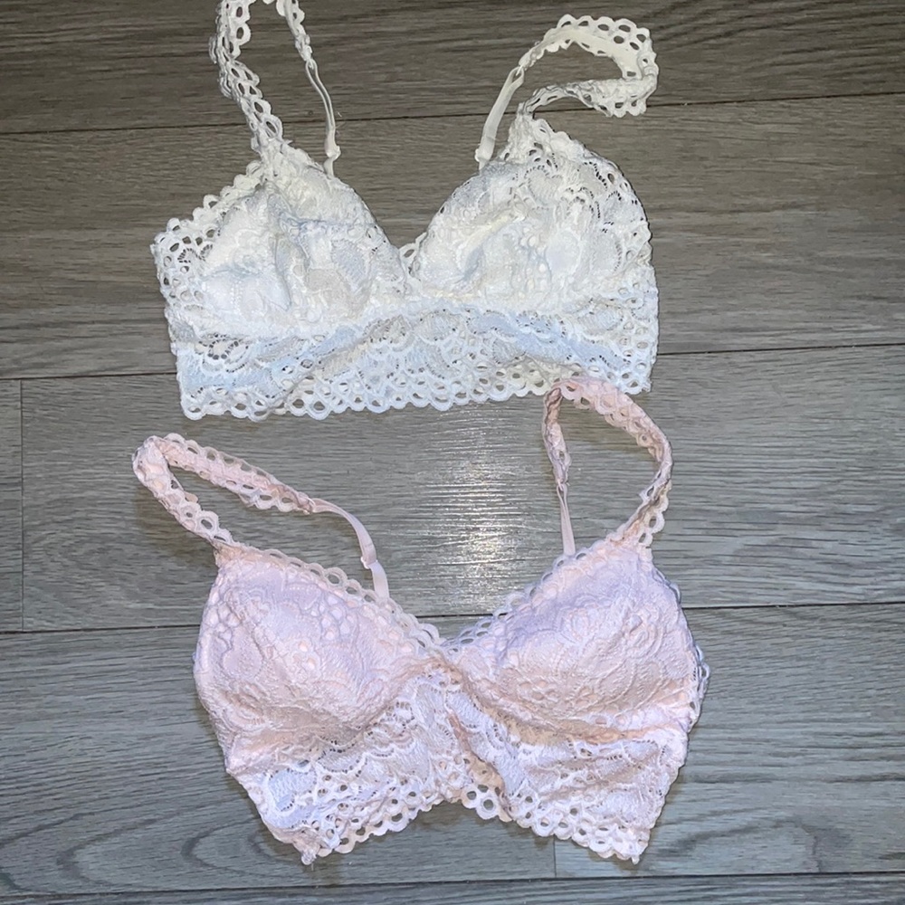 Bralette Size XS White and Pink